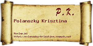Polanszky Krisztina névjegykártya
